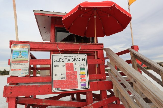 Rettungsschwimmerhäuschen, Siesta Beach